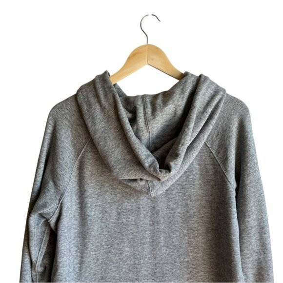 Levi’s Logo Hoodie Medium Gray Fleece Sweatshirt Relaxed Fit - Picture 7 of 14